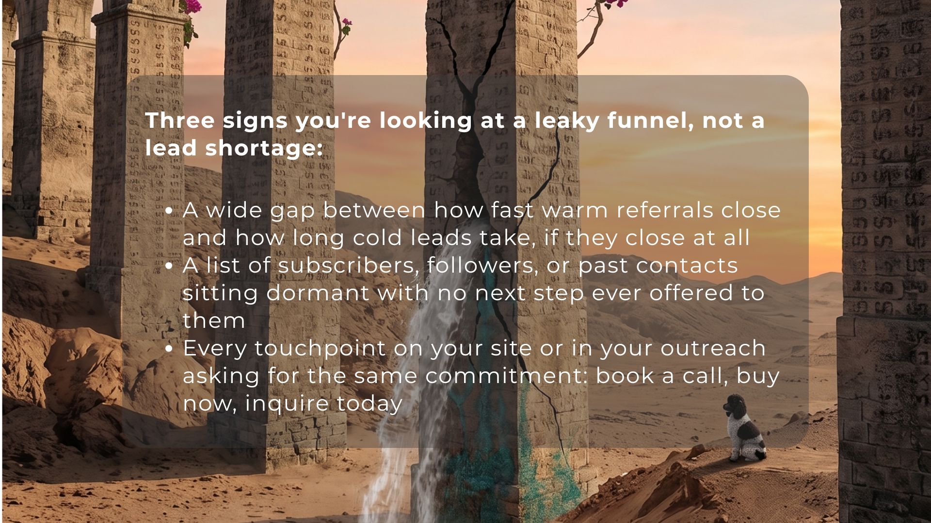 3 signs of a leaky sales pipeline